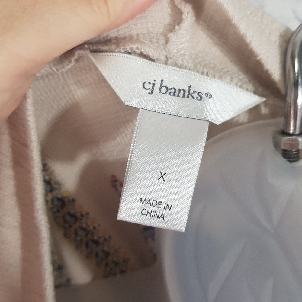 Cj Banks Open Front Embroidered Open Front Cardig… - image 8